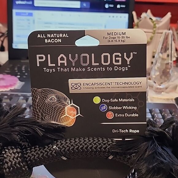 PLAYOLOGY Toys That Makes Scents To Dogs 1 MEDIUM KNOTTED ROPE Chew N… - Picture 2 of 6